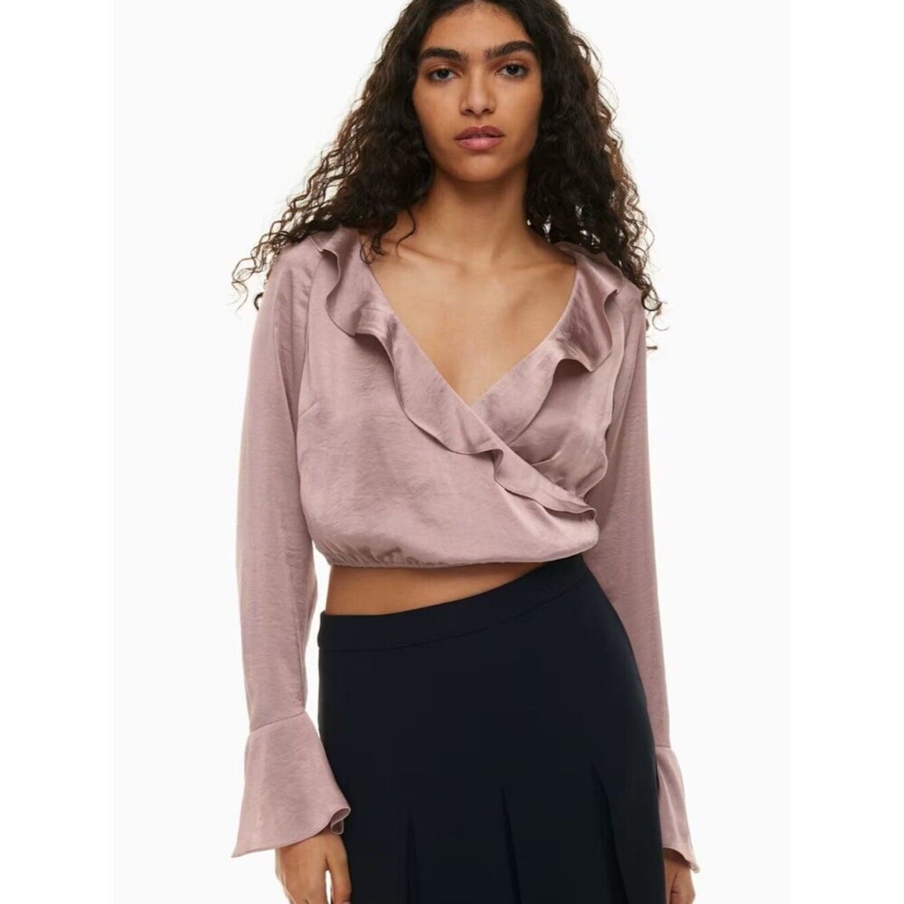 Aritzia Wilfred Spartina Satin Blouse M NWT Claremont